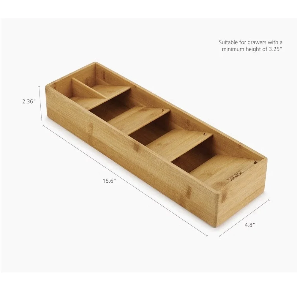 Joseph Joseph Bamboo Cutlery Drawer Organizer Set 5 & 8 Compartments